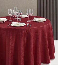 Taplak Meja Jacquard Poliester Langsir Semulajadi Hotel